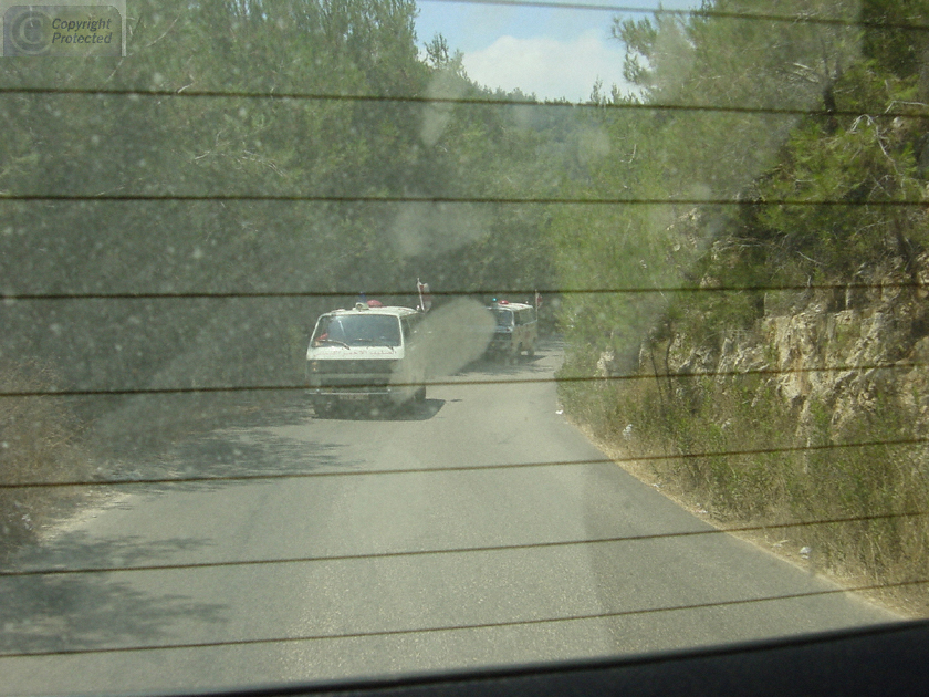 Ambulance Through the Back Window